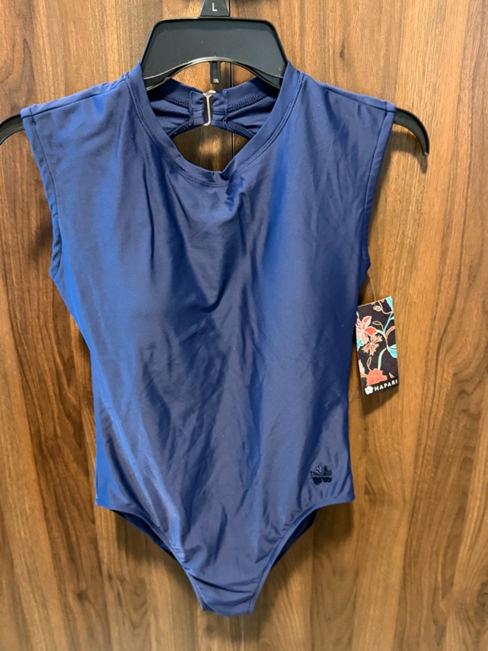 NWT Hapari Navy Blue One-Piece Swimsuit, Size Medium